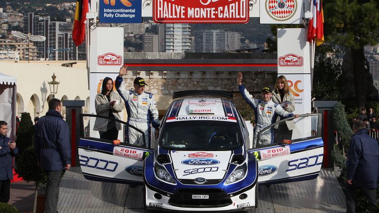 HIRVONEN VÄRMER UPP INFÖR SVENSKA RALLYT MED SEGER I MONTE-CARLO RALLYT I NYA FORD FIESTA S2000