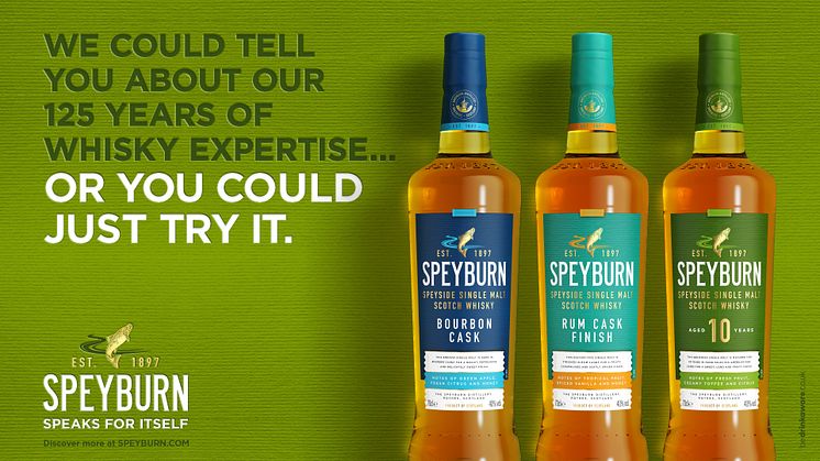 Speyburn Single Malt Scotch whisky lanserar en ny färgstark design