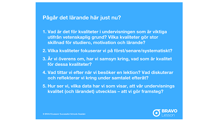 5 frågor att svara på för att systematiskt utveckla undervisningen nästa läsår