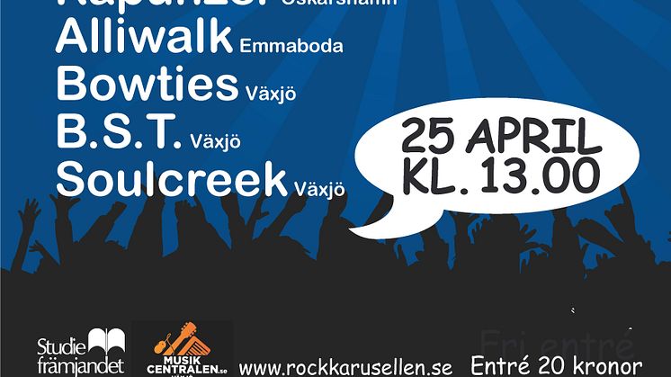 Smålandsfinalen i Rockkarusellen 25/4 