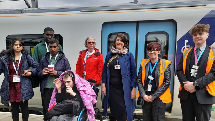 Young people from Cambridge and Peterborough schools learn skills for adult life, here at Stevenage station but also at St Neots (see pictures below)