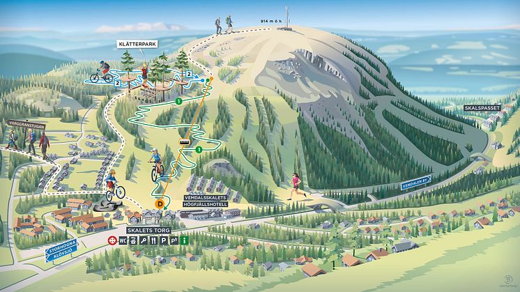 Förra årets stora nyhet, klätterparken, väntas locka många sommargäster till Vemdalen. 