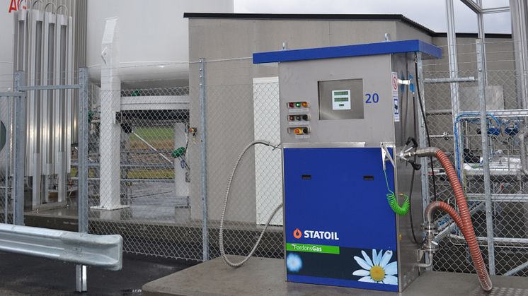 Statoil öppnar Storstockholms första och Sveriges andra tankställe för flytande fordonsgas till tung trafik