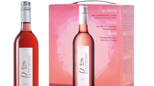 Puychéric Syrah Rosé ny årgång 2011 på box och flaska