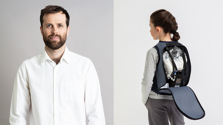 Martin Hanberger is the founder and designer behind the medical vest that conceals fluids, pumps and tubing within the garment. "Making things easier for the children during treatment has always been our driving force" he says.  