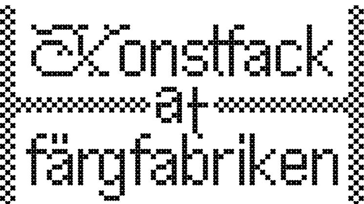 Logga Konstfacks vårutställning på Färgfabriken. 