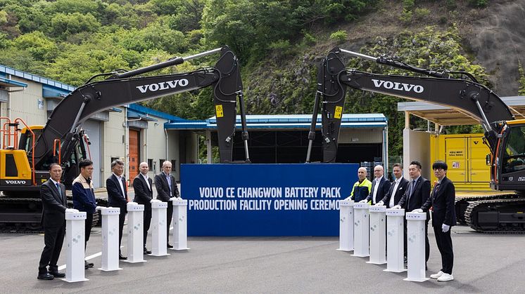 Invigningen på Volvo CE:s anläggning i Changwon, Sydkorea