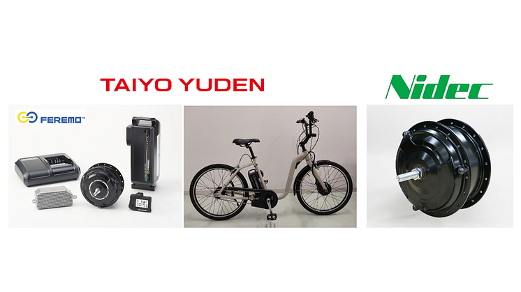 Nidec’s Motor for Battery-assisted Bicycles is Adopted for Use in Taiyo Yuden’s Regenerative System that Keeps Them Running for 1,000km per Charge
