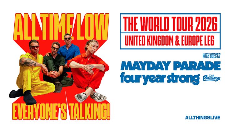 ALL TIME LOW KOMMER TILL SVERIGE — SPELAR PÅ FRYSHUSET ARENAN DEN 2 FEBRUARI 2026!