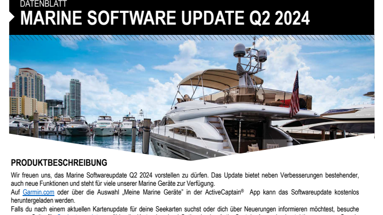 Datenblatt Garmin Software Update Q2-2024