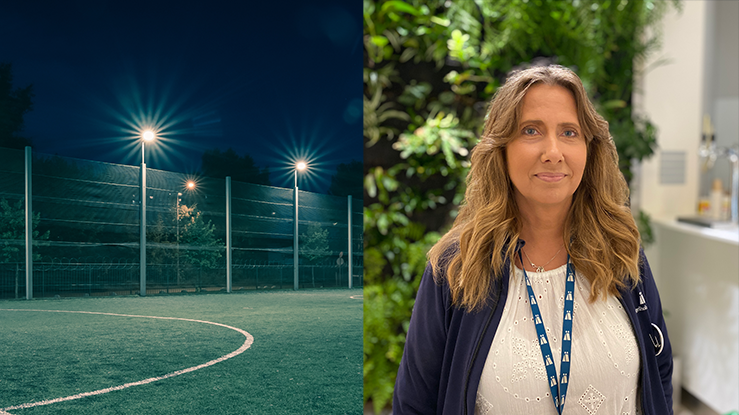 Ängelholmshem och Ängelholms FF arrangerar nattfotboll under sommarlovet, ett initiativ från Susanne Nordin på Ängelholmshem.
