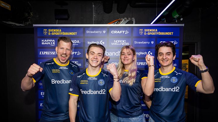 Sverige jagar EM-guld i e-sport med stöd från Bredband2