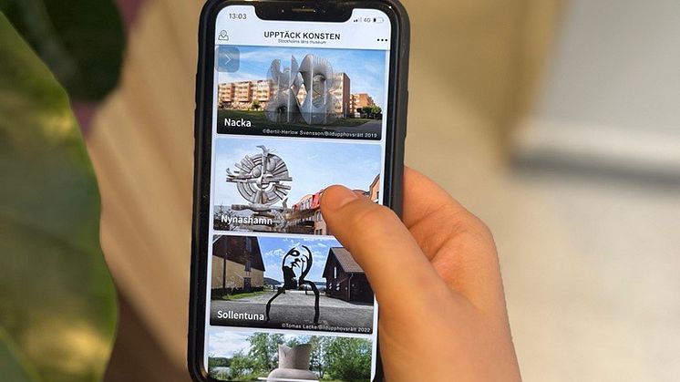 Konstverk i Nynäshamn finns nu i appen Upptäck konsten. Foto: Stockholms läns museum.