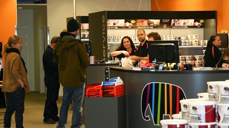 Succéöppning i Caparol Färgs nya butik!