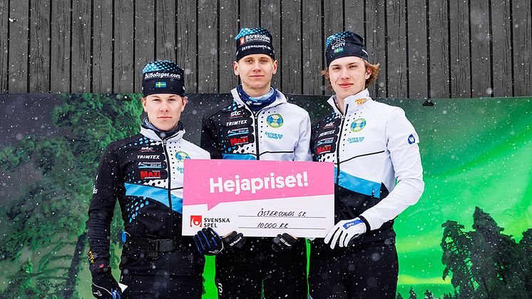 Niklas Pålsson, Bosse Lövgren och Axel Palm tilldelades Svenska Spels Hejapriset.