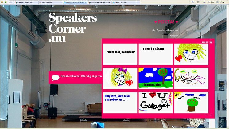 Stadsbiblioteket i Malmö: Speaker’s Corner – kom och säg din mening!