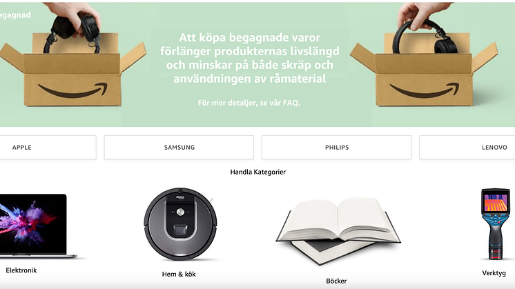 Nu lanseras Amazon Begagnad i Sverige