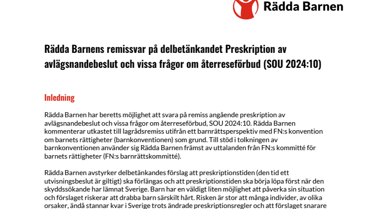 Ju2024 00241 Remissvar Preskription av avlägsnandebeslut och vissa frågor om återreseförbud.pdf