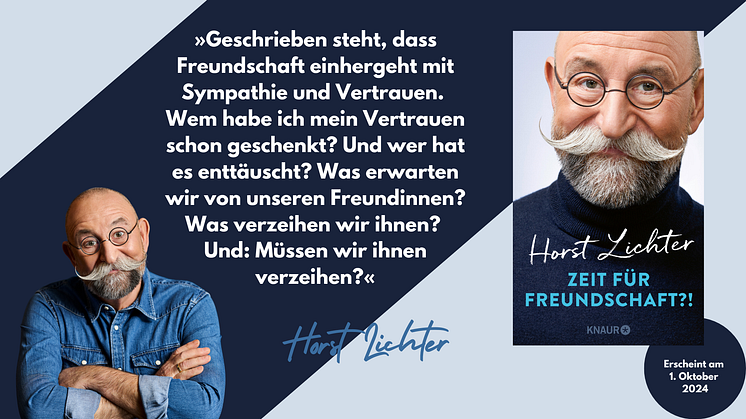 Freund oder Nichtfreund? Das ist hier die Frage. Horst Lichter über die Freundschaften seines Lebens