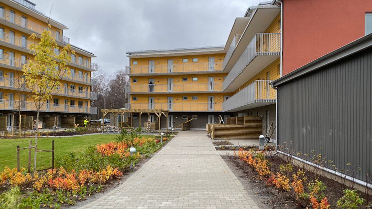 Bostäderna har byggts för miltärer under utbildning. Foto: Hansson Hus Entreprenad AB