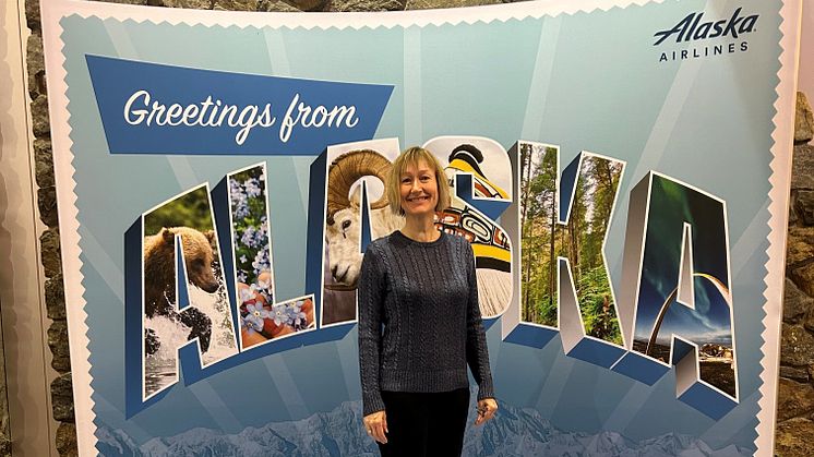 Linda Simensen fra Akvaplan-niva på besøk i Alaska (Foto: Akvaplan-niva). 
