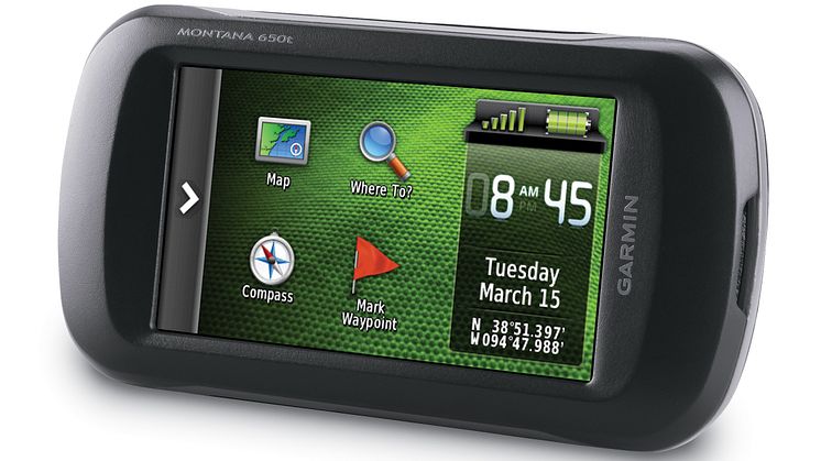 Garmin presentera Montana. En handburen GPS med 4-tums pekskärm.