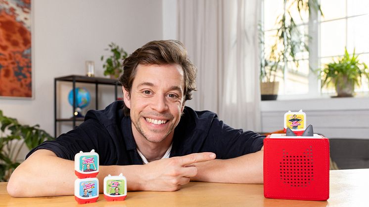 Lieblings-Botschafter für Clever Tonies:  Tobias Krell mit eigenem „Checker-Set“ für die Toniebox