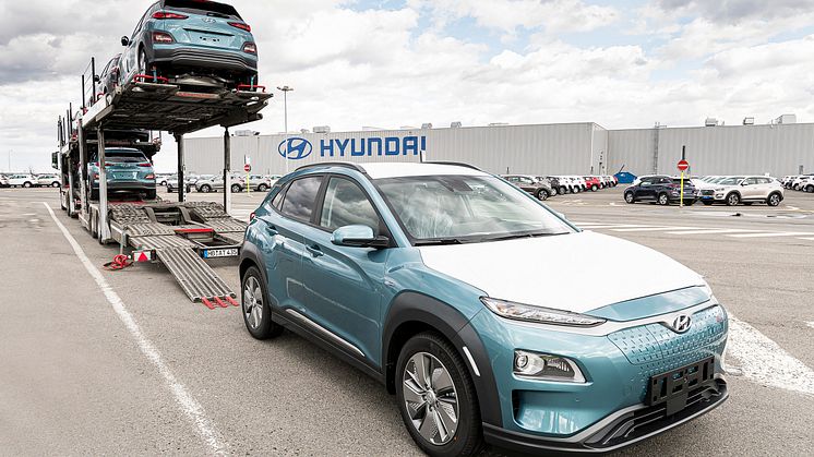 Hyundai har startet produksjonen av Kona Electric i Tsjekkia. Foto: Hyundai