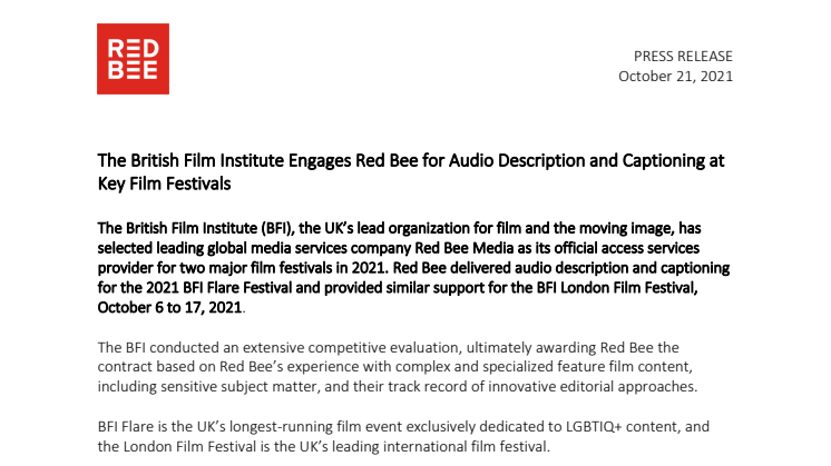 Red Bee Media Press Release BFI Audio Description 2021-10-21.pdf