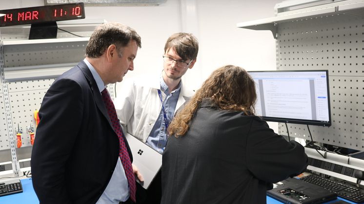 Mel Stride is shown the digital forensics capabilities of HMRC staff