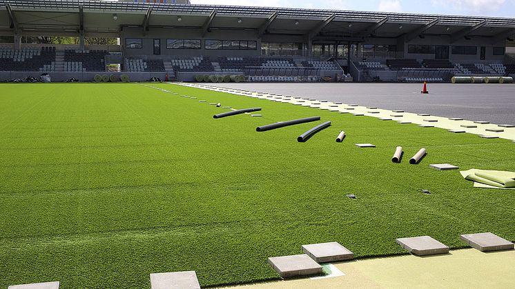 Halva planen på plats på Bravida Arena