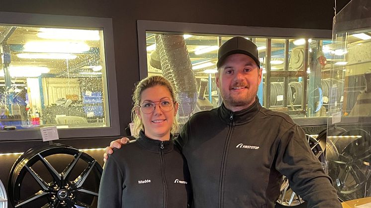 Madeleine Pahlm och Rickard Saari, Kungälvs Däckservice AB.