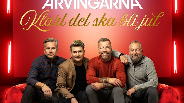 Arvingarna släpper albumet ”Klart det ska bli jul” 18 november – innehåller nyskriven julmusik av Andreas Mattsson, Thomas G:son och Stefan Brunzell