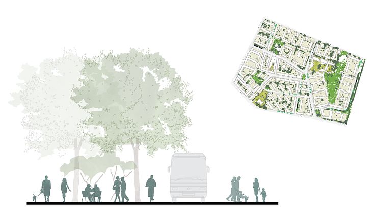 FOJABs verktyg Treeable visar var träd kan planteras i befintlig stadsmiljö och har testats på tre stadsdelar i Malmö. 