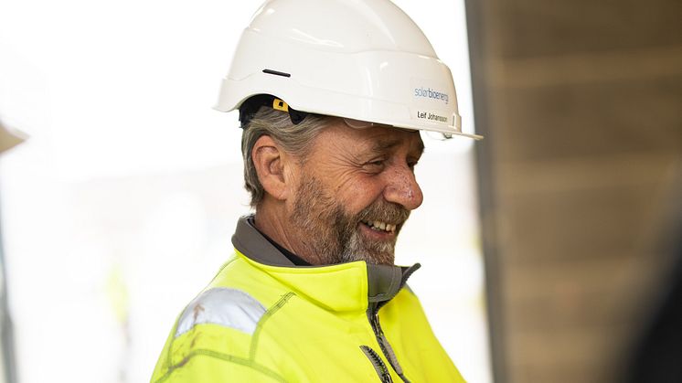 Leif Johansson på fjärrvärmeanläggningen i Landvetter