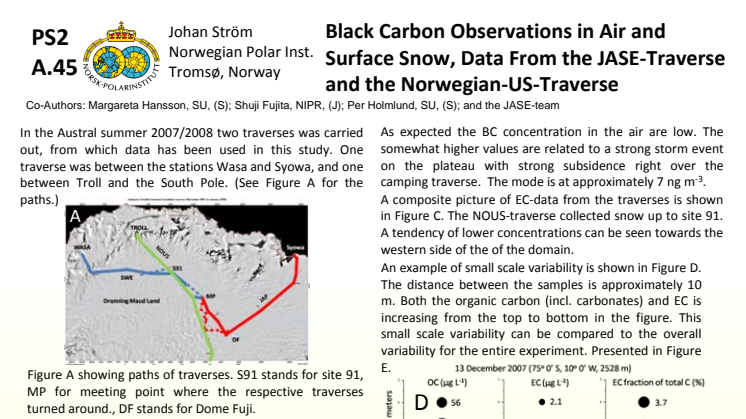 Poster Black Carbon JASE-expedition/Johan Ström