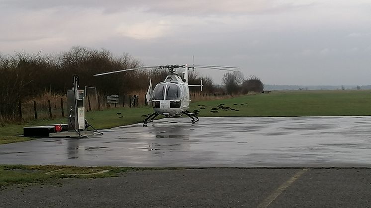 SH Netz kontrolliert 263 Kilometer Hochspannungsleitungen in Schleswig-Holstein per Helikopter