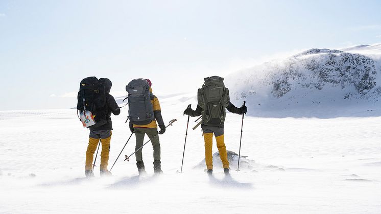 Med komfortabel og riktig påkledning blir påsketuren en suksess. Produktene på dette bildet er hentet fra Bergans' Rabot-kolleksjon. Foto: Hans Kristian Krogh-Hanssen / Bergans