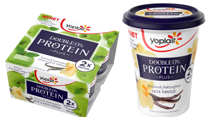 Yoplait Double 0% Protein Plus dobler antall varianter