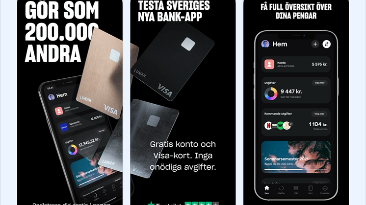 Mecenat i samarbete med Lunar - Sveriges nyaste bankapp