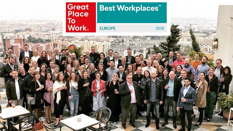 Iterio utnämndes till en av Europas Bästa Arbetsplatser 2018