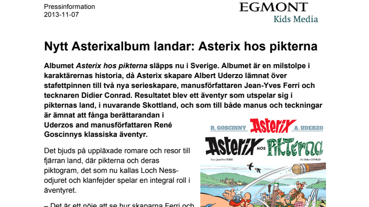 Nytt Asterixalbum landar: Asterix hos pikterna 