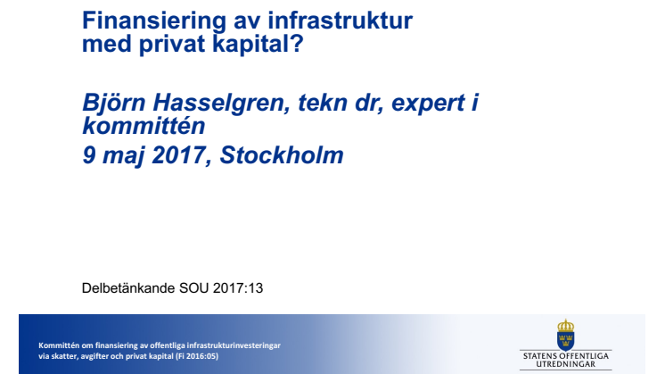 Björn Hasselgrens presentation 170509