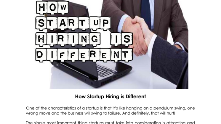 How Startup Hiring is Different