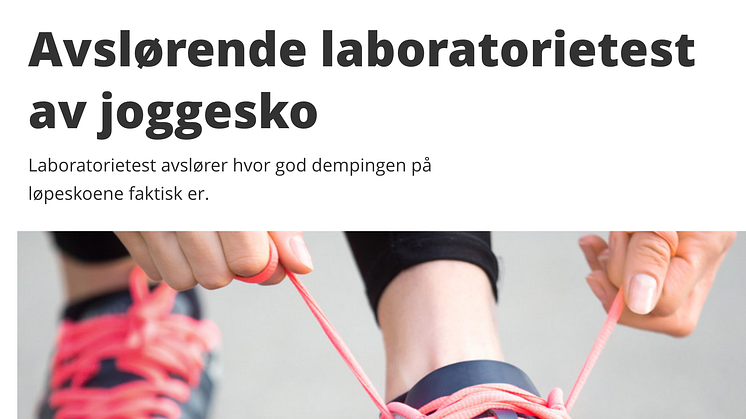Norska DinSide/Dagbladet publicerar Testfaktas test av joggingskor