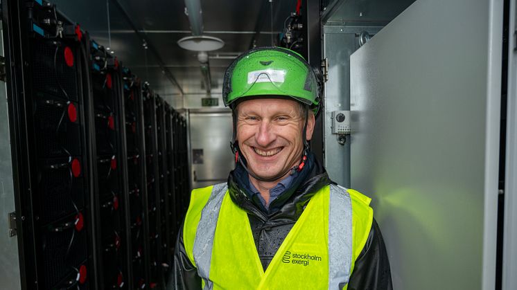 – För oss är batteriparken ett viktigt steg för att kunna fortsätta utveckla våra tjänster mot elmarknaden, säger Anders Egelrud, vd på Stockholm Exergi. Bild: Lars-Olof Tandberg