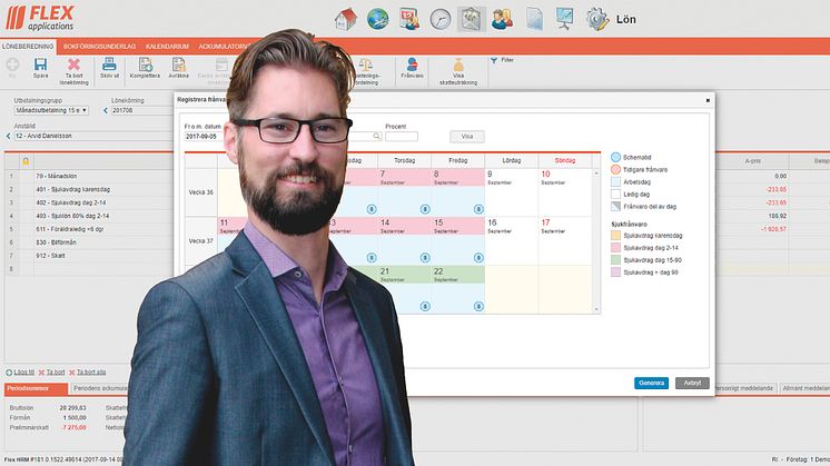Rickard Israelsson är produktchef för Lön och HR på Flex Applications.