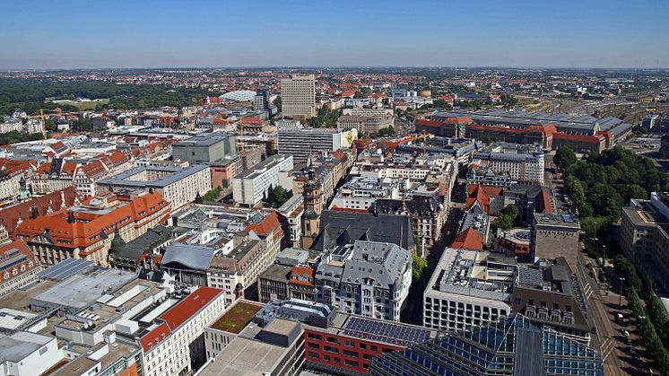 Blick auf die Leipziger Innenstadt