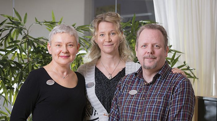 Åsa Strandberg, Camilla Gustafsson och Mikael Hjalmarson är vägledare vid Enheten Forum Funktionshinder inom Habilitering & Hälsa vid Stockholms läns landsting. Foto: Danish Saroee