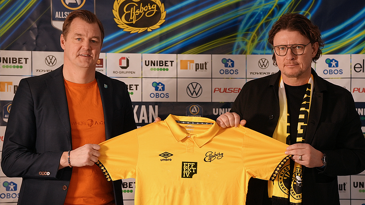 Mathias Svensson, VD för Effektiv och Stefan Andreasson, klubbchef i IF Elfsborg